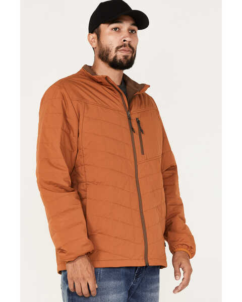 Image #2 - Brothers and Sons Men's Performance Lightweight Puffer Packable Jacket, Orange, hi-res