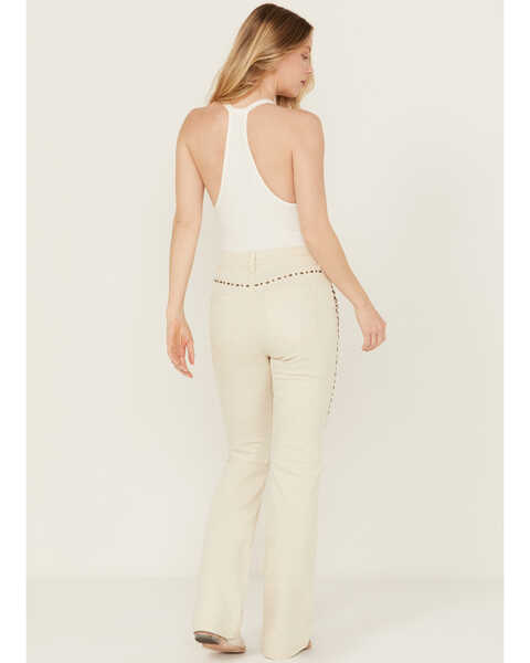 Image #3 - Wonderwest Women's Birch High Rise Studded Slim Bootcut Rigid-Like Stretch Denim Jeans , White, hi-res