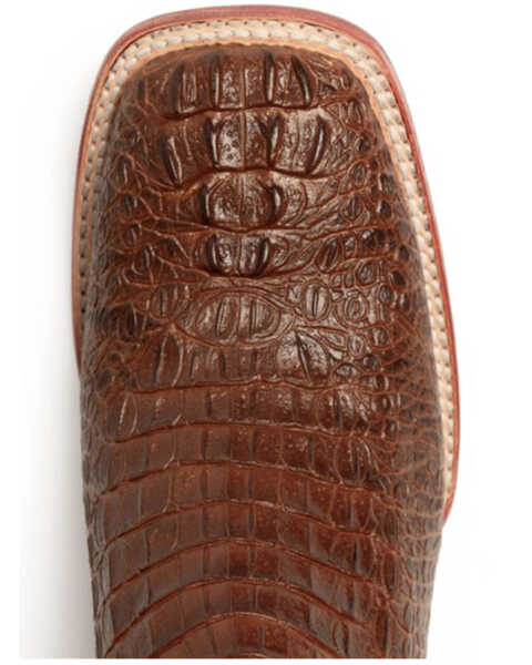 Image #12 - Ferrini Men's Caiman Croc Print Western Boots - Broad Square Toe, Rust, hi-res