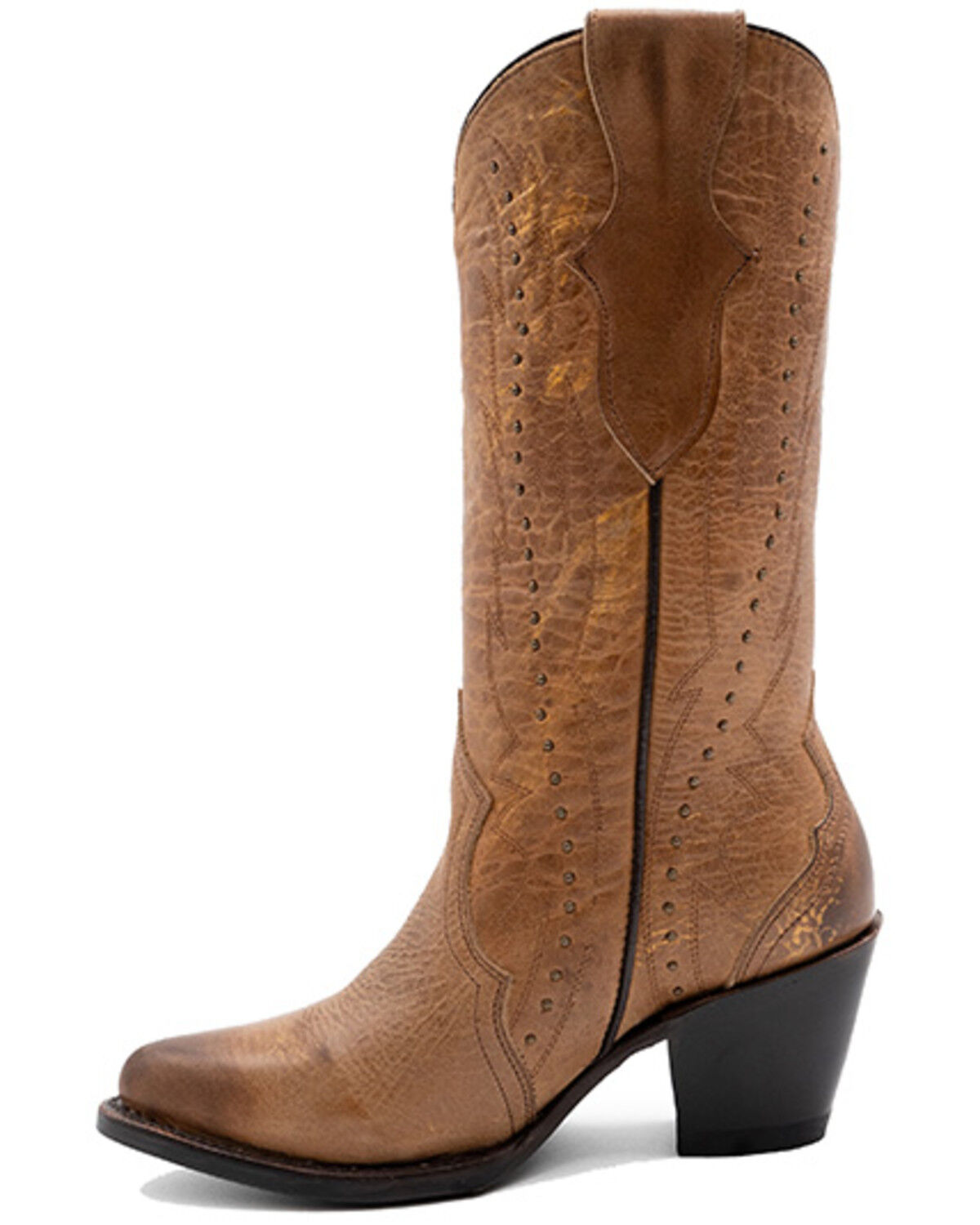 Image #3 - Ferrini Women's Siren Western Boots - Snip Toe, Brown, hi-res