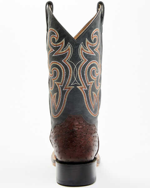 Image #5 - Cody James Men's Exotic Full Quill Ostrich Western Boots - Broad Square Toe, Chocolate, hi-res