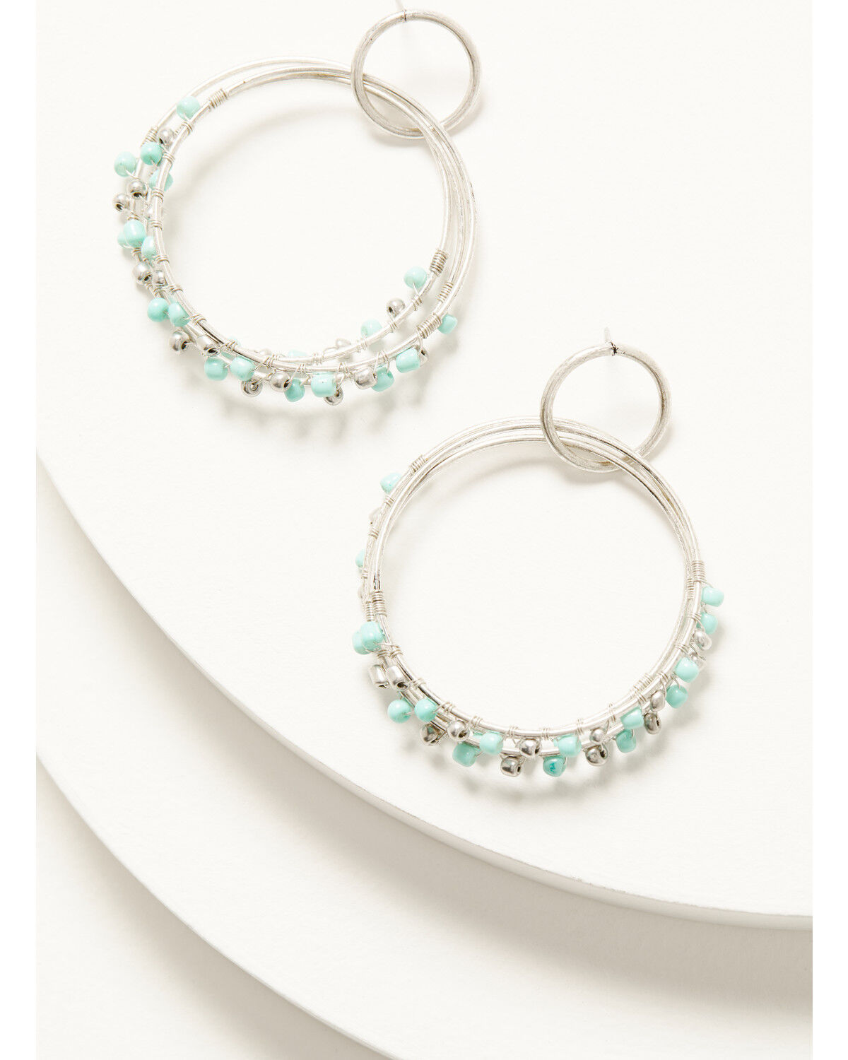 Image #2 - Shyanne Women's Luna Bella Double Hoop Earrings, Lavender, hi-res