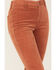 Image #2 - Rock & Roll Denim Women's High Rise Corduroy Button Bargain Bell Flare Jeans, Rust Copper, hi-res