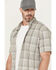 Image #2 - Dickies Men's Flex Plaid Print Short Sleeve Button-Down Work Shirt, Grey, hi-res
