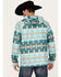Image #4 - Rock & Roll Denim Men's Southwestern Print Hooded Sweatshirt, Turquoise, hi-res