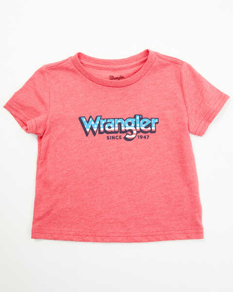 Wrangler Toddler Boys' Stars And Stripes Logo Short Sleeve T-Shirt , Red, hi-res