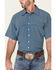 Image #3 - Panhandle Men's Performance Arrow Geo Print Short Sleeve Button Down Western Shirt , Blue, hi-res