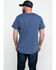 Hawx Men's Pocket Crew Short Sleeve Work T-Shirt - Tall , Heather Blue, hi-res