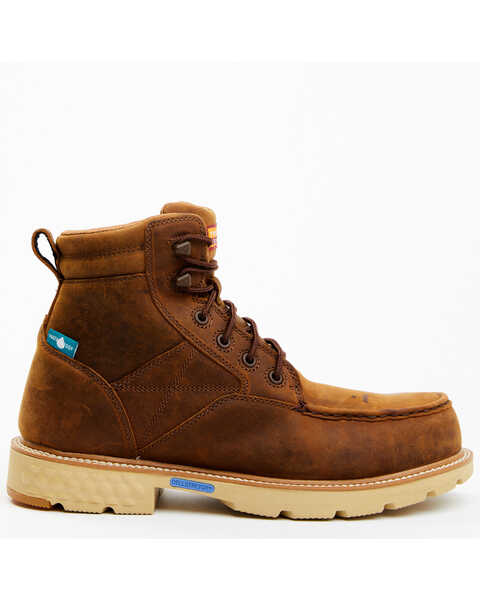 Image #2 - Twisted X Men's 6" Lace-Up Work Boot - Composite Toe, Brown, hi-res