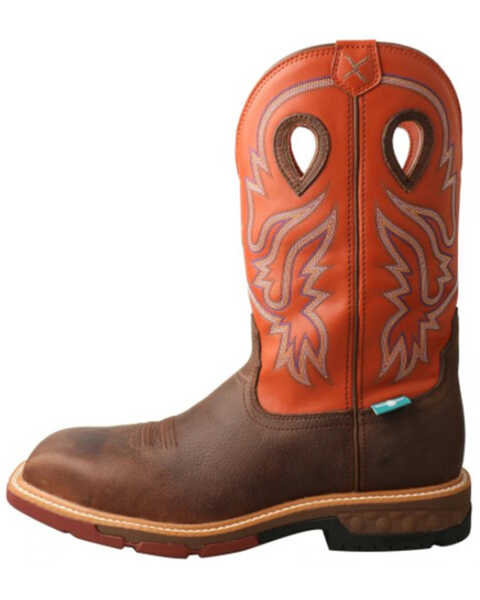 Twisted X Men's Waterproof Nano Composite Western Work Boot - Square Toe , Brown, hi-res