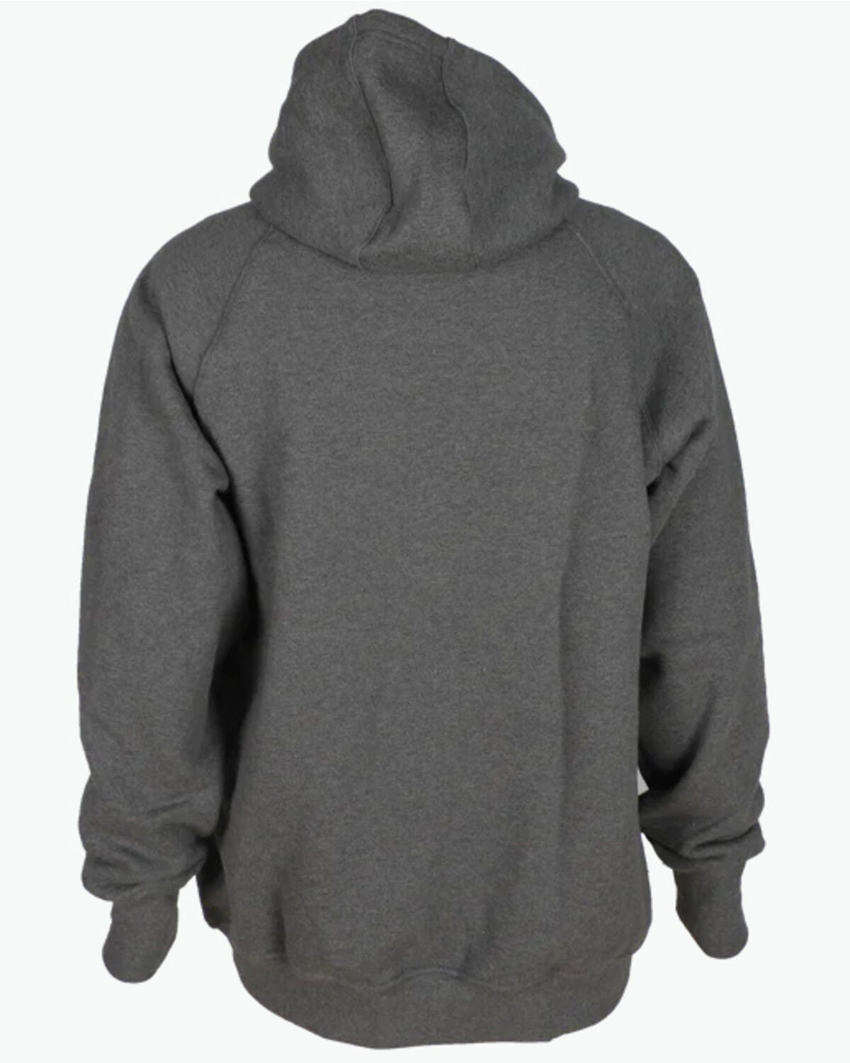 Image #2 - Forge Workwear Men's FR Graphic Hooded Sweatshirt, Charcoal, hi-res