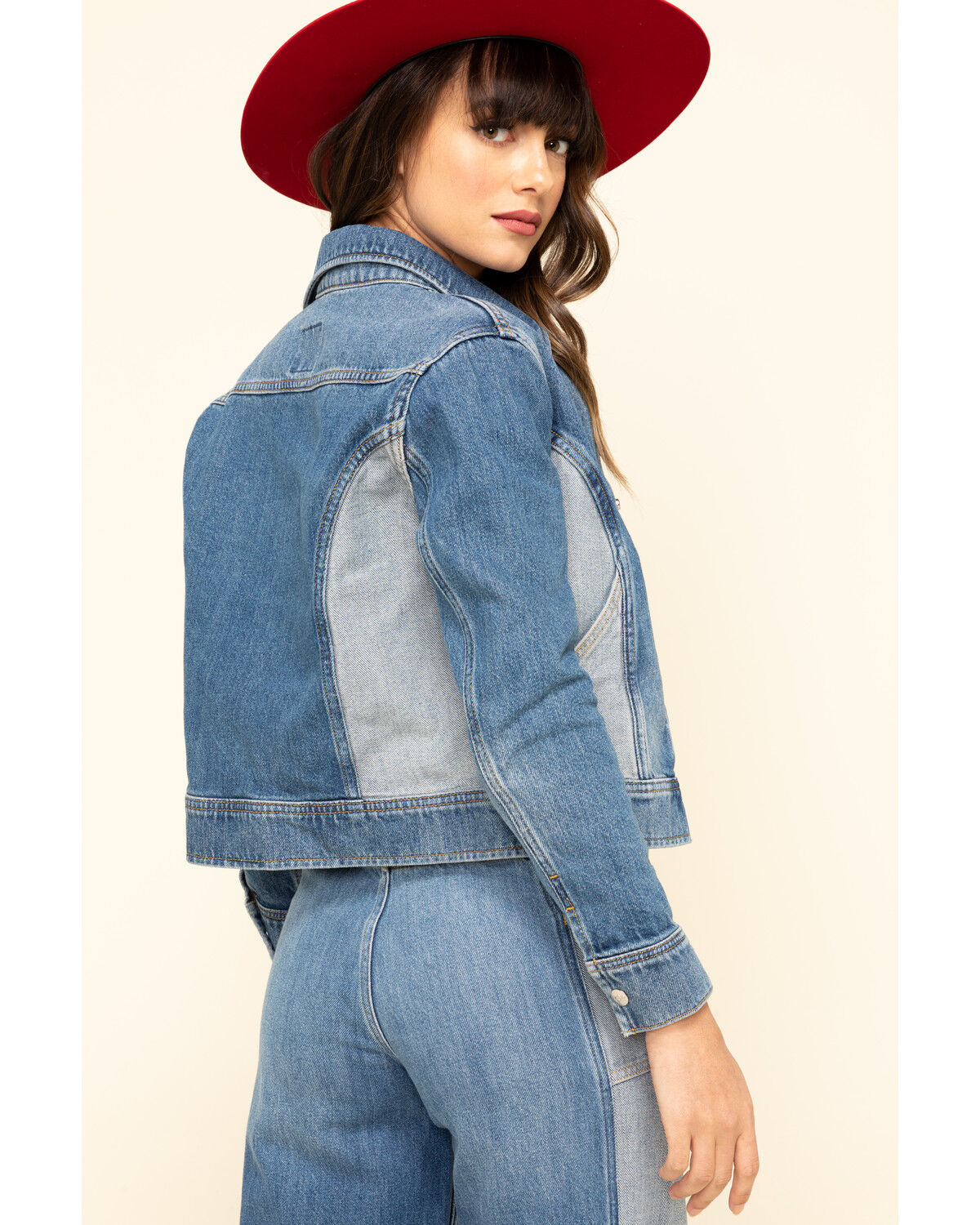 Image #2 - Lee Women's Contrast Denim Seamed Jacket, Blue, hi-res
