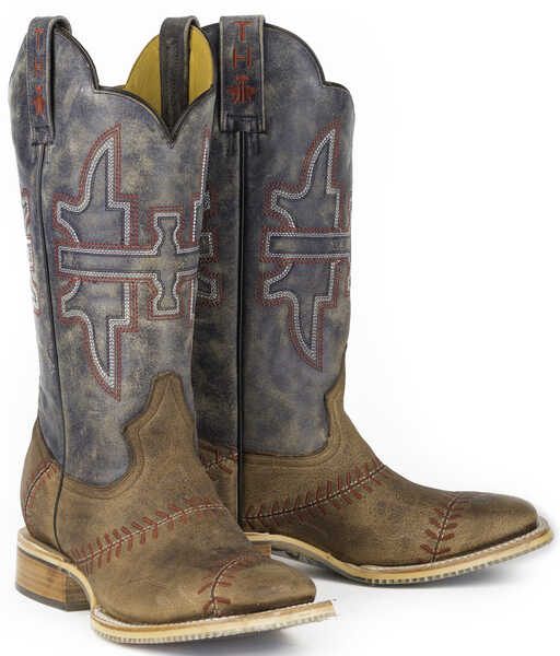 Image #3 - Tin Haul Men's Slugger Western Boots - Broad Square Toe, Tan, hi-res