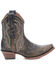 Image #2 - Circle G Women's Embroidered Western Booties - Snip Toe, Chocolate, hi-res