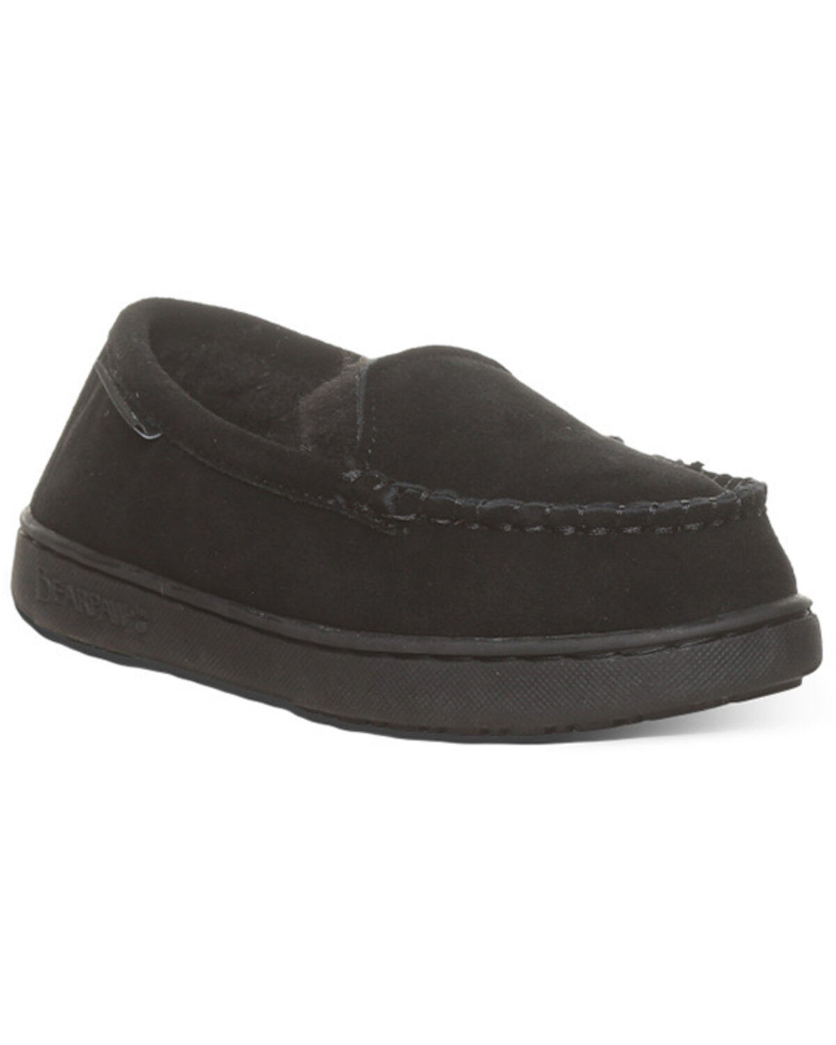 Image #1 - Bearpaw Girls' Jamie Slippers, Black, hi-res