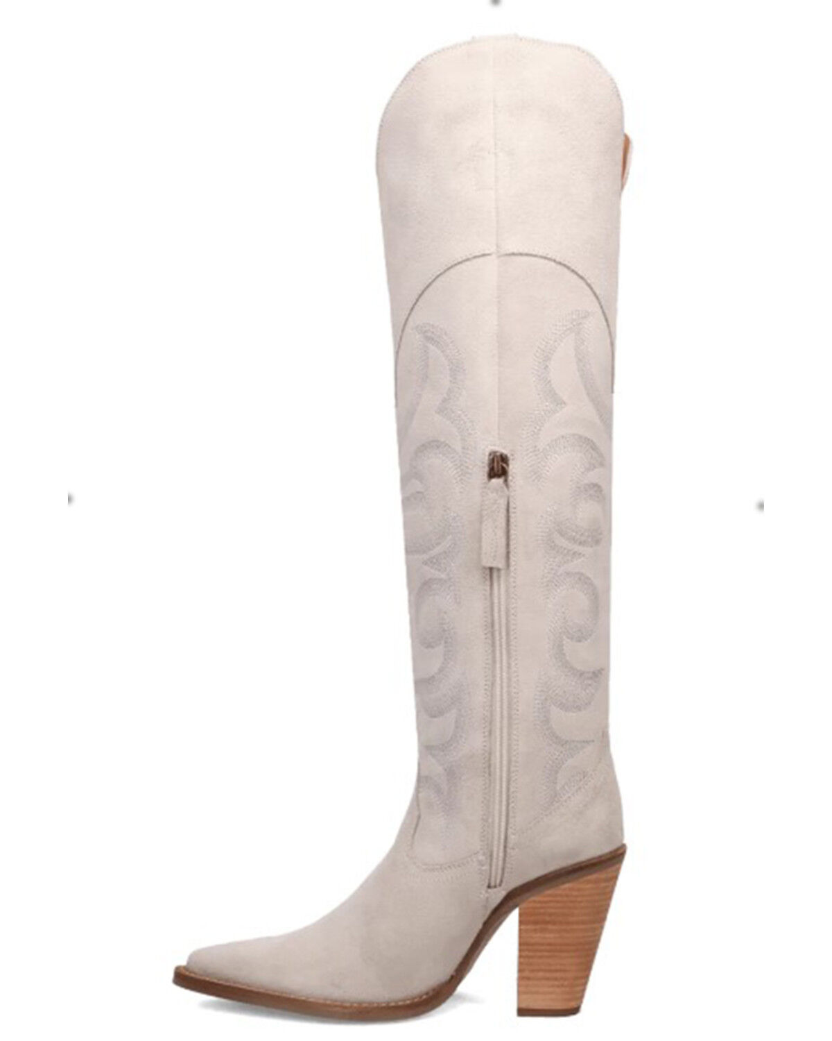 Image #3 - Dingo Women's Primadonna Tall Western Boots - Snip Toe, White, hi-res