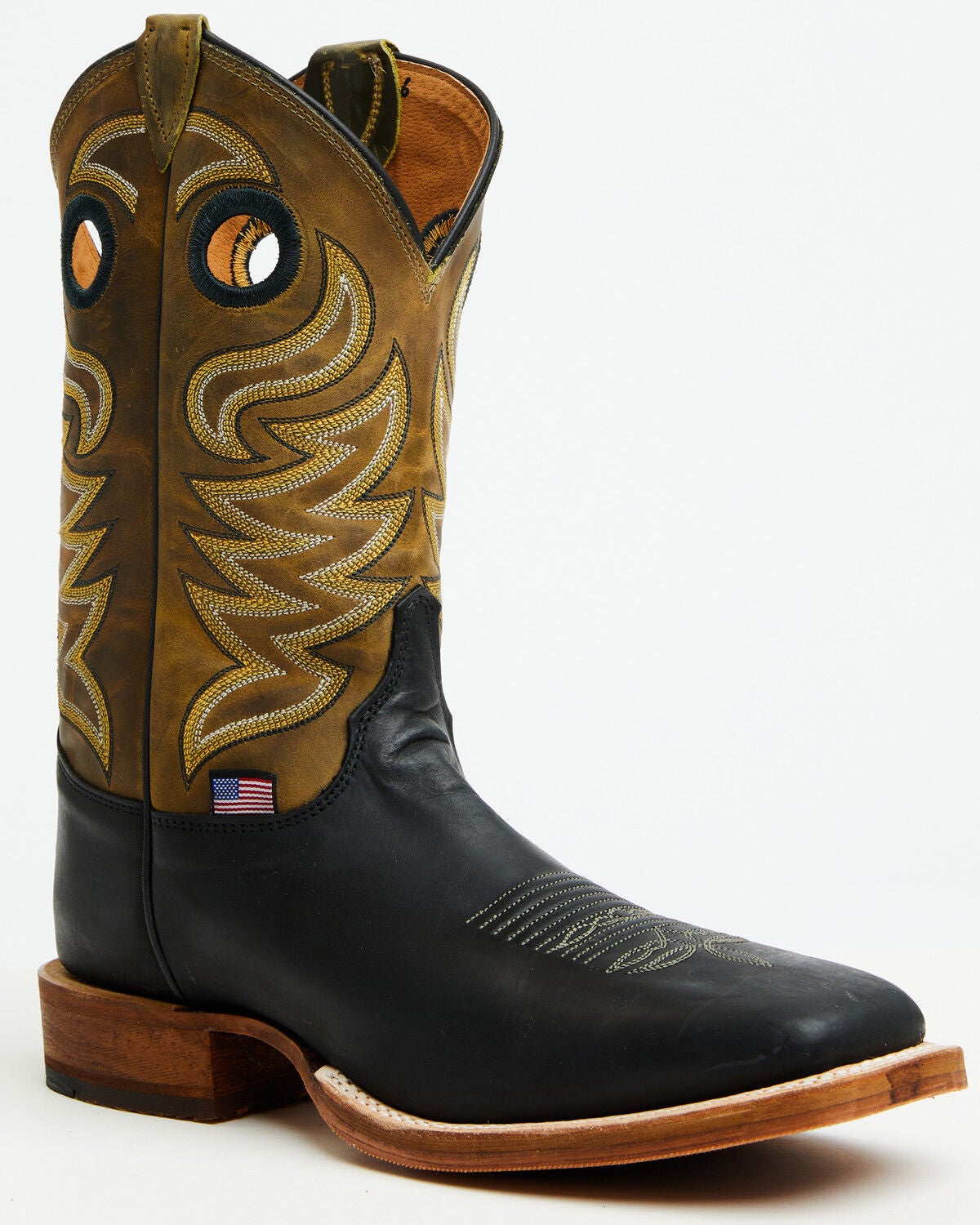 Justin Men's Boot Barn Exclusive Bent Rail Walsh Performance Western Boots - Broad Square Toe, Green, hi-res
