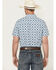 Image #4 - Gibson Trading Co Men's Bowling Alley Medallion Short Sleeve Button-Down Stretch Western Shirt, White, hi-res