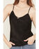 Image #3 - Originality Women's Solid Sleeveless Satin Cami, Black, hi-res