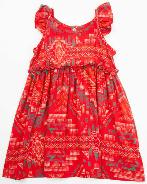 Wrangler Toddler Girls' Southwestern Print Sleeveless Maxi Dress , Red, hi-res