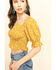 Image #4 - Loveriche Women's Floral Print Smocked Crop Top, , hi-res