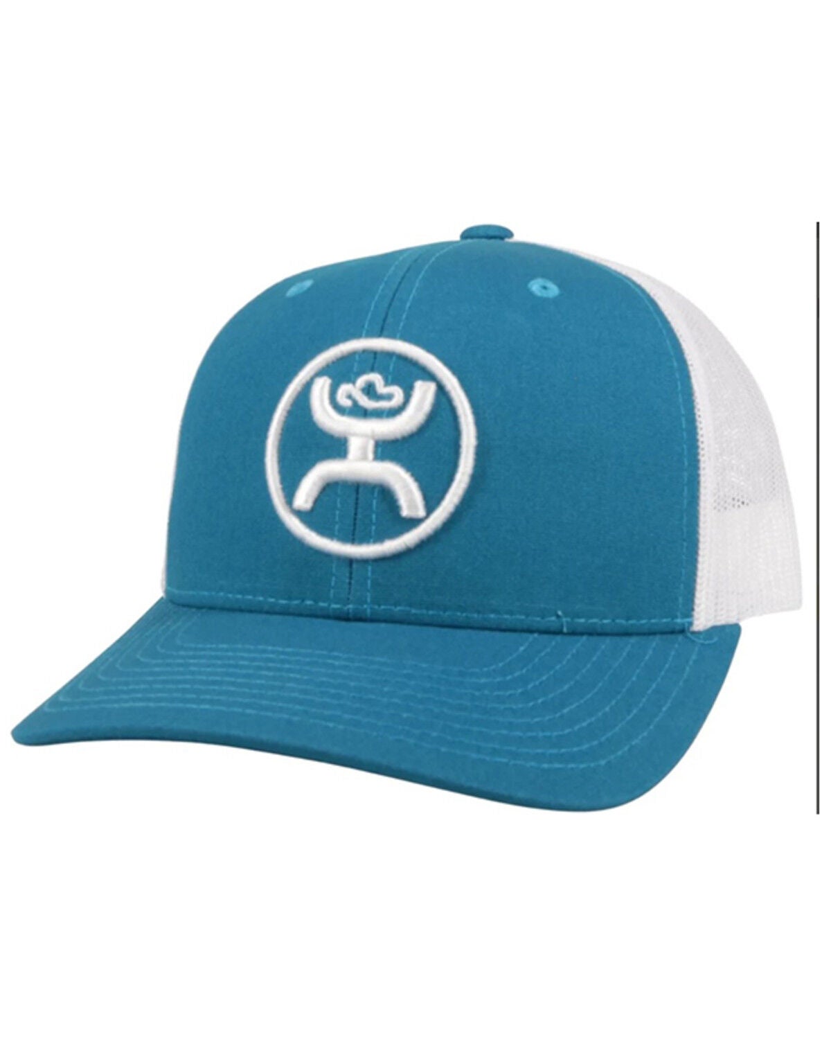 Hooey Men's O Classic Circle Logo Trucker Cap, Teal, hi-res