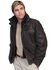 Image #1 - Scully Zip-Out Front & Collar Lambskin Jacket, Brown, hi-res