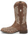 Image #3 - Justin Women's Carsen Western Boots - Broad Square Toe, Tan, hi-res