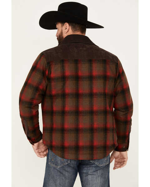 Image #5 - Pendleton Men's Buffalo Plaid Print Wool Timberline Shirt Jacket, Olive, hi-res