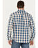 Image #4 - Brothers and Sons Men's Woodward Plaid Print Long Sleeve Button-Down Western Shirt, Dark Blue, hi-res