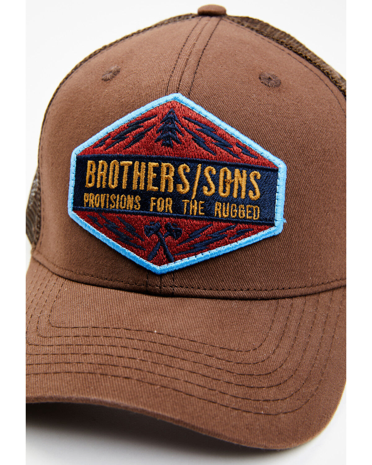 Image #2 - Brothers and Sons Men's Rugged Patch Ball Cap, Brown, hi-res