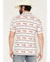 Image #4 - Rock & Roll Denim Men's Southwestern Striped Print Short Sleeve Button-Down Stretch Polo Shirt, Natural, hi-res