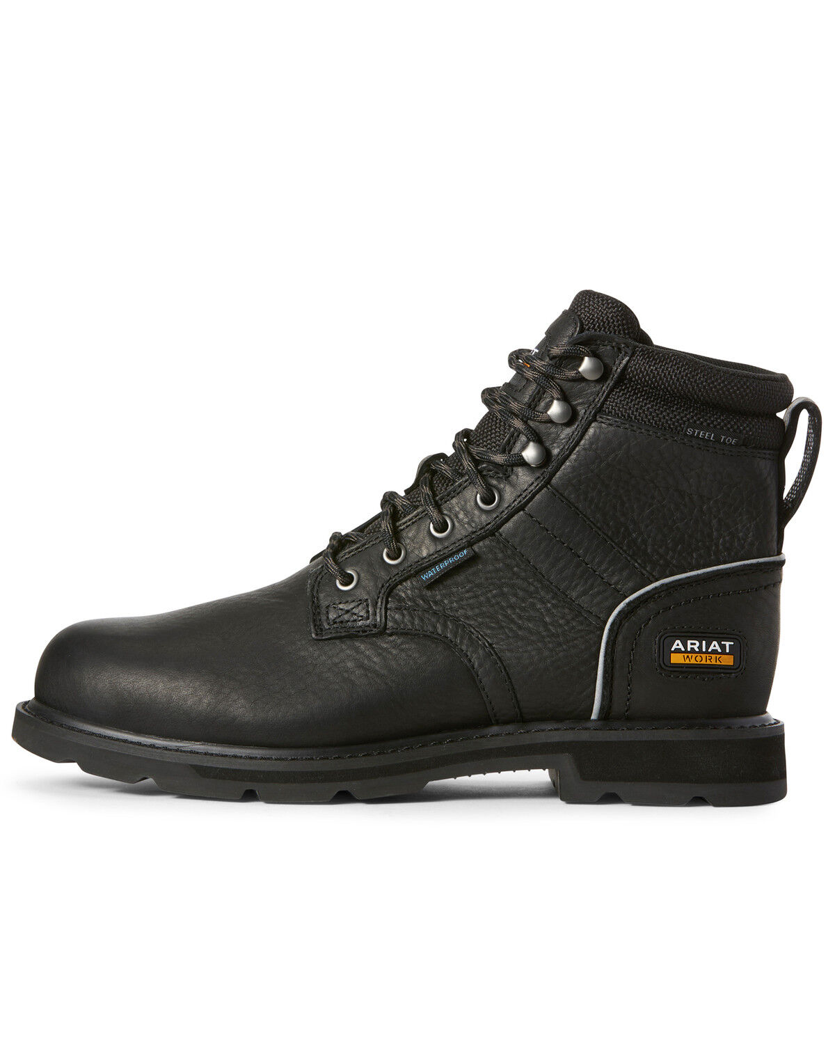 Image #2 - Ariat Men's Groundbreaker Waterproof Work Boots - Steel Toe, Brown, hi-res