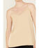 Image #3 - Rock & Roll Denim Women's Mesh Accent Satin Tank, Tan, hi-res