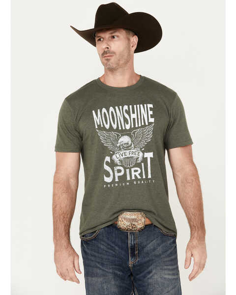 Moonshine Spirit Men's Inflight Short Sleeve Graphic T-Shirt, Olive, hi-res
