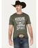 Image #1 - Moonshine Spirit Men's Inflight Short Sleeve Graphic T-Shirt, Olive, hi-res