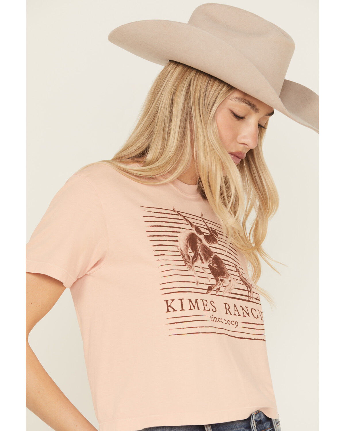 Image #2 - Kimes Ranch Women's Bronco Short Sleeve Graphic Tee, Peach, hi-res