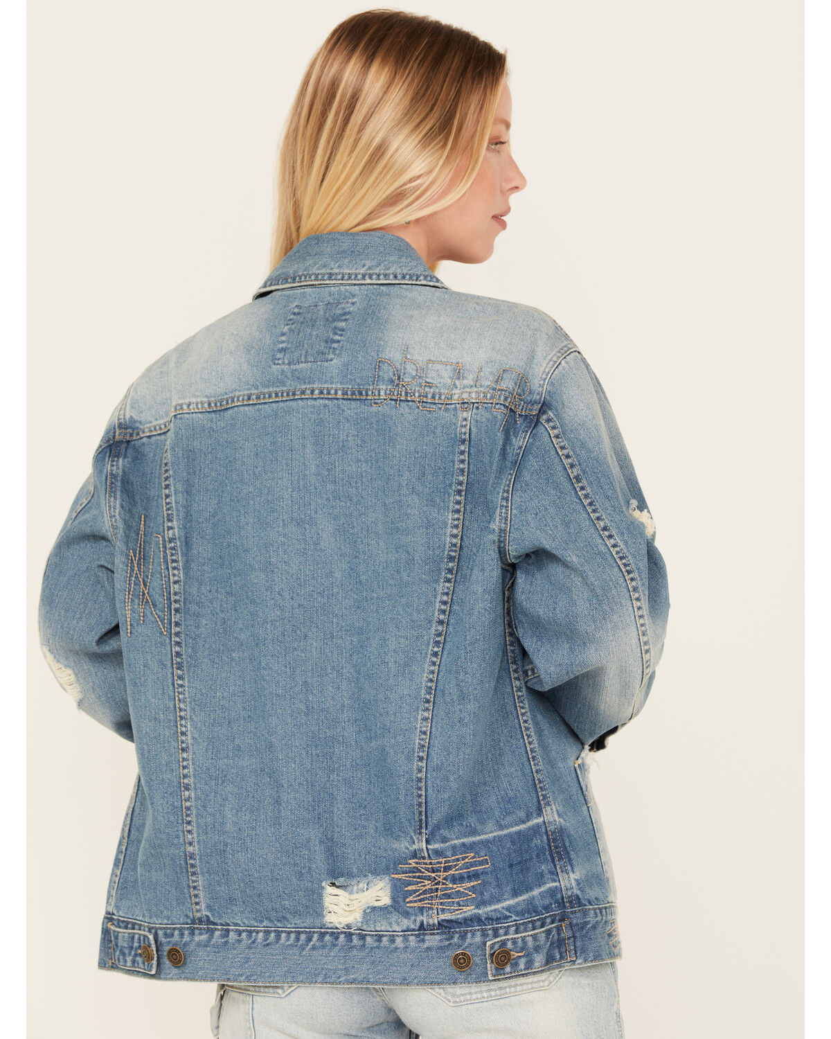 Image #4 - Cleo + Wolf Women's Medium Wash Denim Jacket, Medium Wash, hi-res
