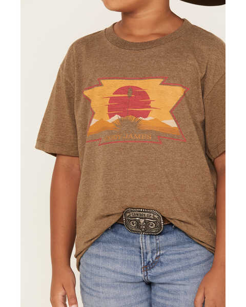 Image #3 - Cody James Boys' Sunset Desert Logo Graphic T-Shirt, Camel, hi-res