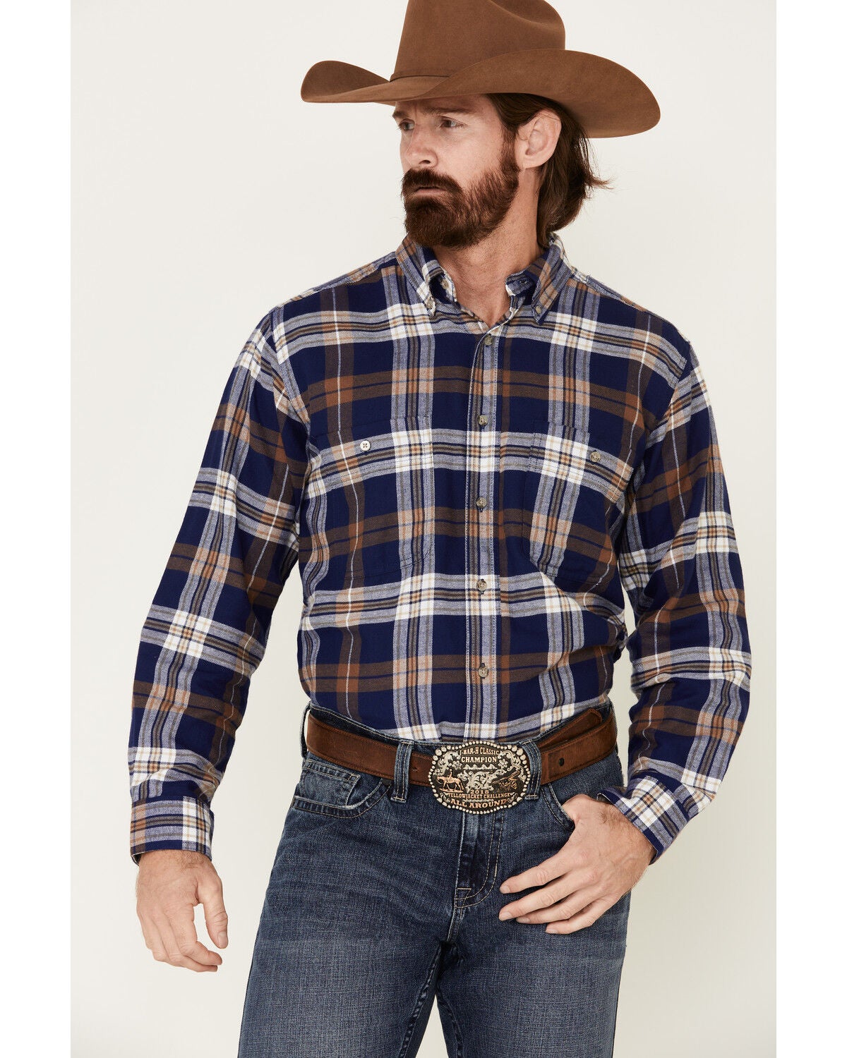 Ridge Flannel Long Sleeve Western Shirt 