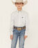 Image #1 - Cinch Boys' Paisley Print Long Sleeve Button-Down Western Shirt, White, hi-res