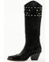 Image #3 - Wonderwest Women's Gloria Embellished Fringe Tall Western Boots - Snip Toe, Black, hi-res