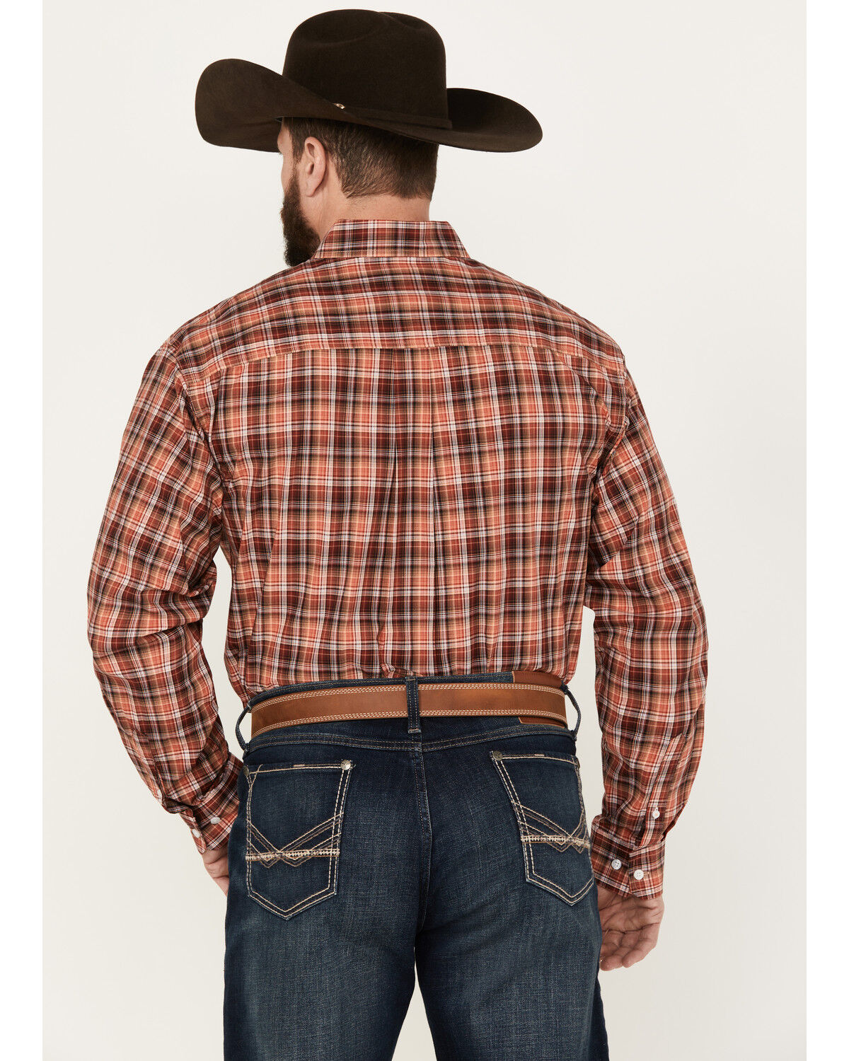 Image #4 - Cinch Men's Plaid Print Long Sleeve Button-Down Western Shirt, Multi, hi-res