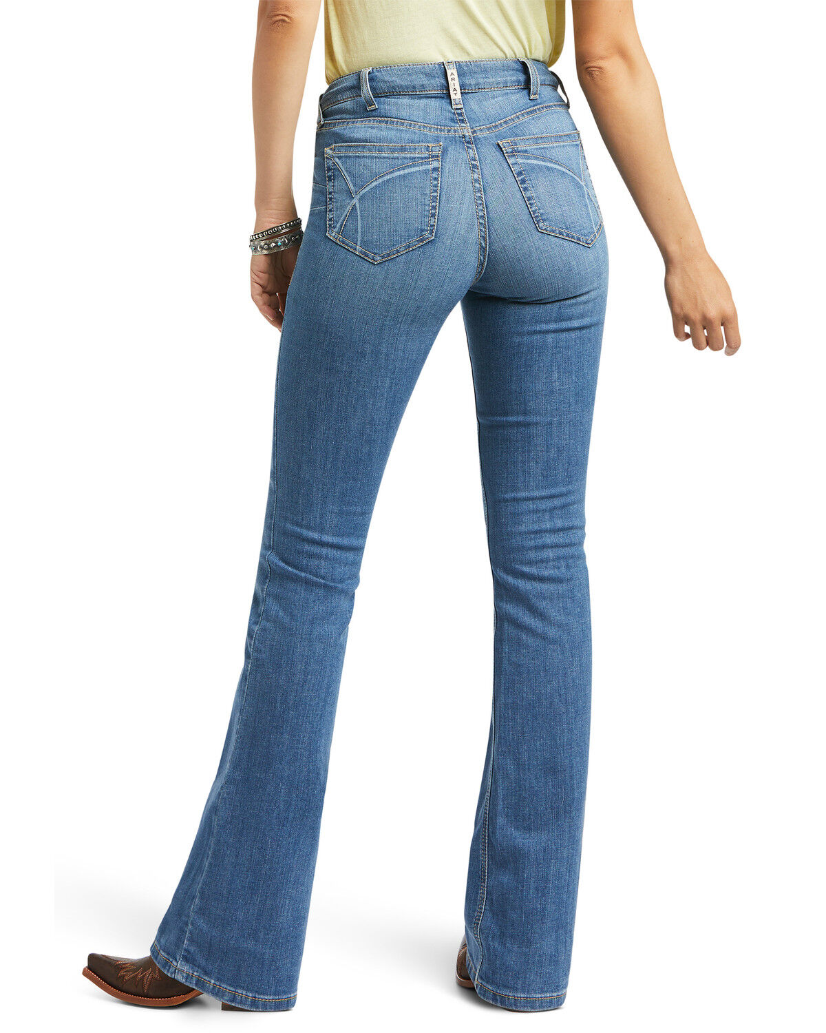 Image #4 - Ariat Women's Daniela High Rise Bootcut Jeans, Blue, hi-res