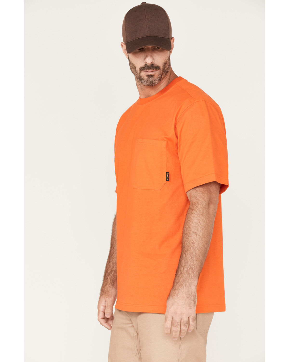 Image #2 - Hawx Men's Forge Work Pocket T-Shirt, Orange, hi-res