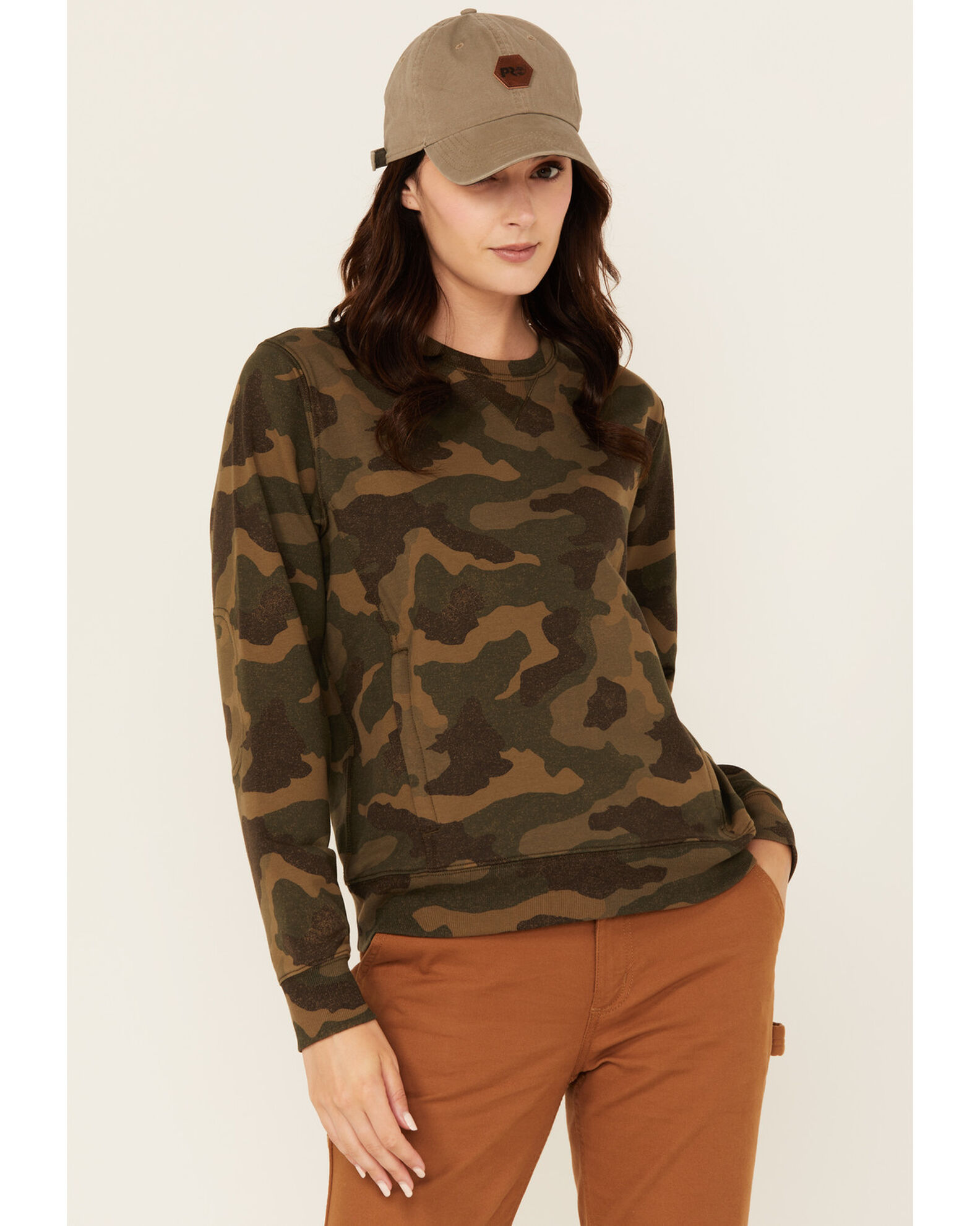 Lucky Brand Workwear Women s Camo Print French Terry Crew Neck Sweatshirt Country Outfitter