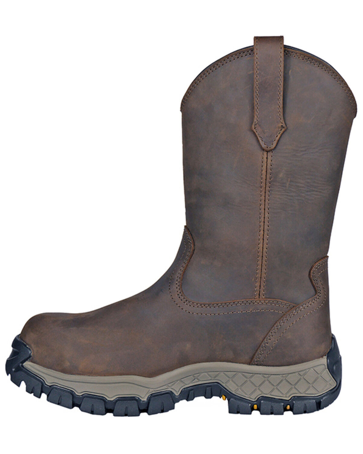 Image #3 - Hoss Men's 11" Waterproof Wellington Work Boots - Composite Toe, Brown, hi-res