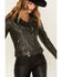 Image #3 - Mauritius Leather Women's Croc Collar Sydney Moto Jacket, Olive, hi-res