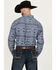 Image #4 - Ariat Men's Eddie Southwestern Print Long Sleeve Button-Down Western Shirt, Navy, hi-res