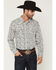 Image #1 - Gibson Trading Co Men's Bone Ridge Paisley Print Long Sleeve Snap Western Shirt - Big, Ivory, hi-res